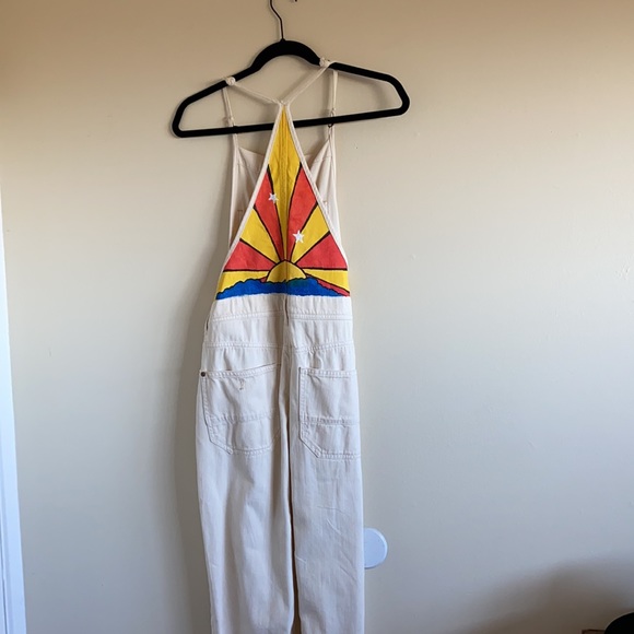 Festival Hand-Painted Sunset Overalls - Picture 6 of 9